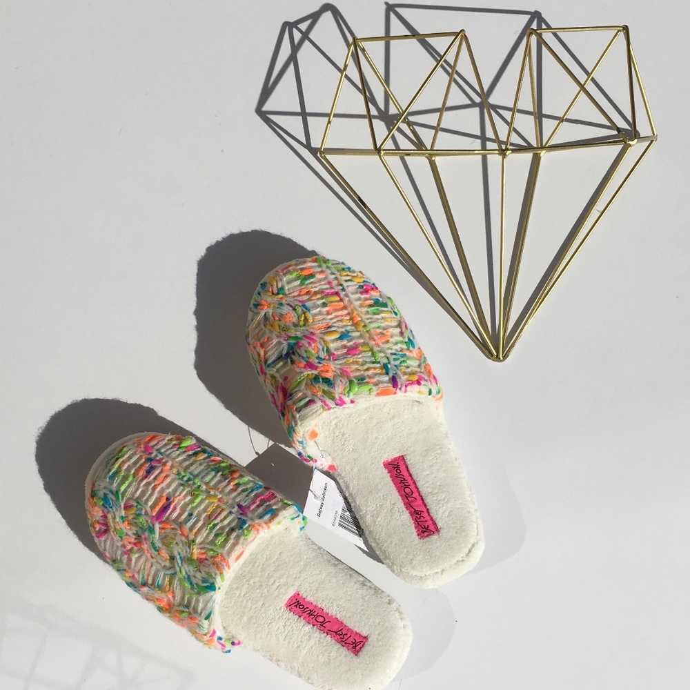 Betsey Johnson Multicolor Slipper NWT